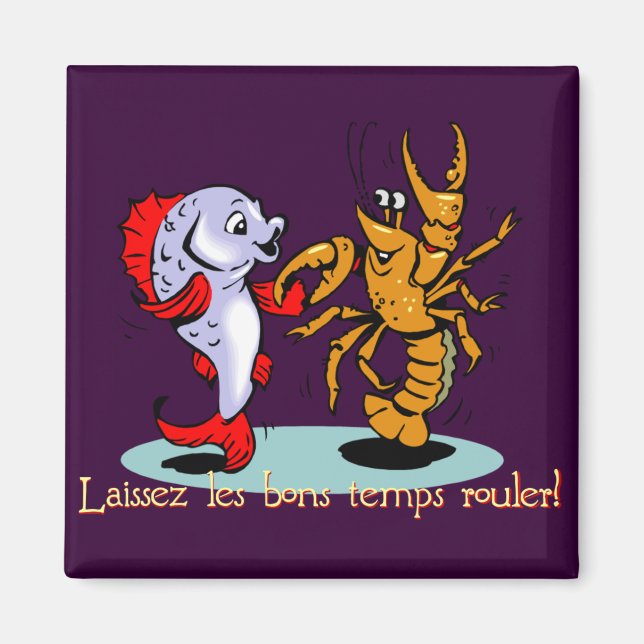 Aimant Laissez les bons temps rouler ! Mardi Gras (Devant)