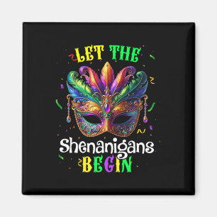 Aimant Laissez Les Shenanigans Commencer Mardi Gras Masqu