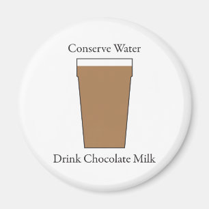 Aimant Lait chocolaté de boissons de l'eau de Concerve