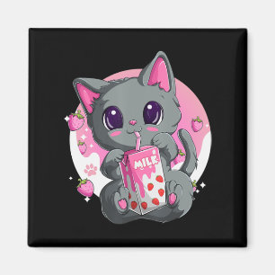 Aimant Lait De Fraise Pour Femmes Filles Kawaii Anime Cha