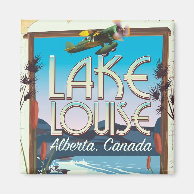Aimant Lake Louise, Alberta Affiche de voyage du Canada (Devant)