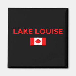 Aimant Lake Louise Canada Drapeau canadien Couleur foncée