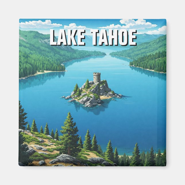 Aimant Lake Tahoe Emerald Bay California Travel (Devant)