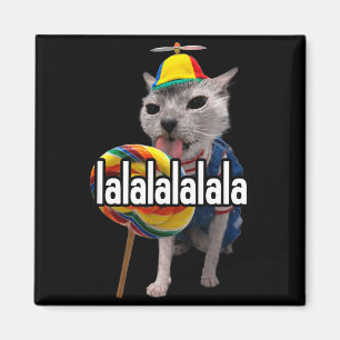 Aimant Lalalala Drôle Chat Silly Avec Sucette Mème Hommes
