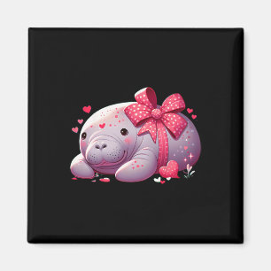 Aimant Lamantin Saint-Valentin Cœurs Animal Mer Océan 1