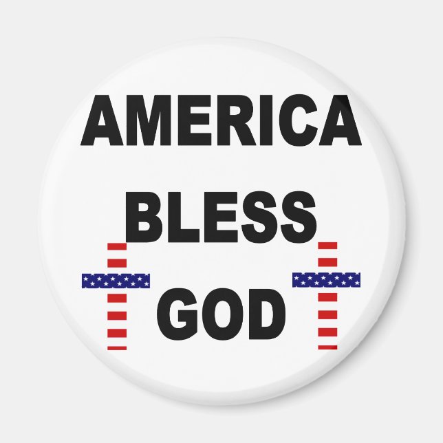 Aimant L'Amérique bénisse Dieu (Devant)