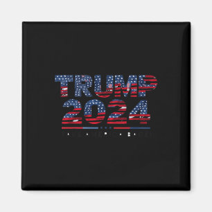 Aimant L'Amérique nous soutient Drapeau 4 juillet Donald