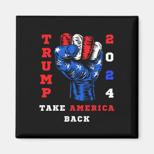 Aimant L'Amérique soutient Trump 2024 Maga Républicains P