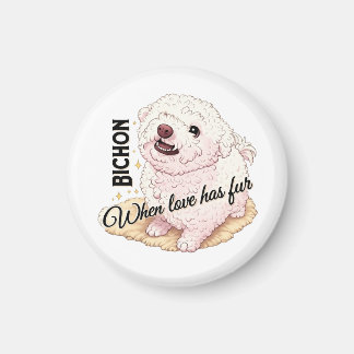 Aimant L'amour a Bichon à poil