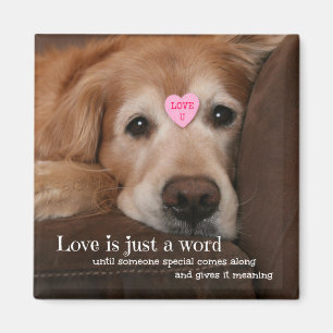 Aimant L'amour de golden retriever est juste un mot