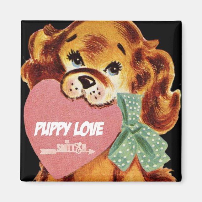 Aimant L'amour des chiots (Devant)