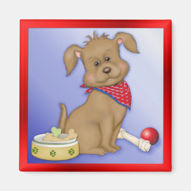 Aimant L'amour des chiots (Devant)