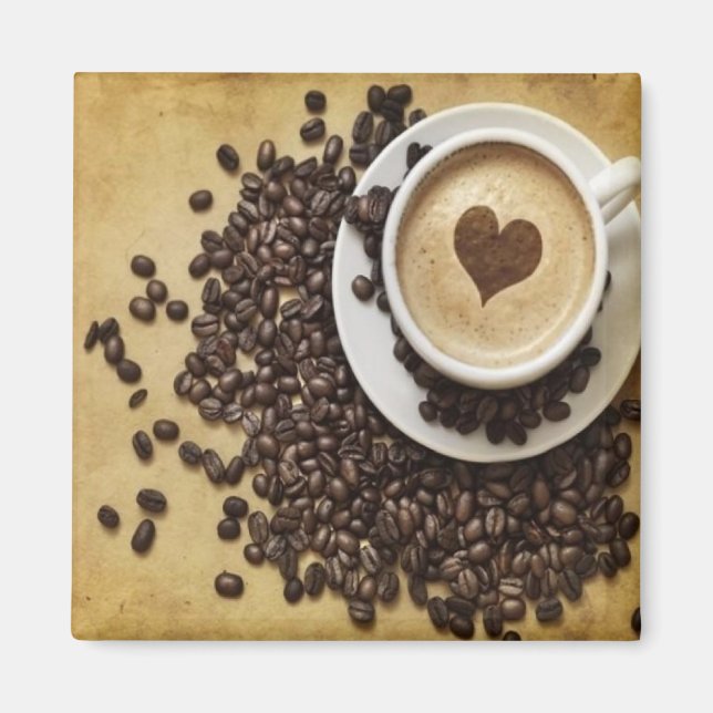 Aimant L'amour du café (Devant)