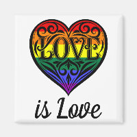 L'amour est amour LGBTQ Coeur arc-en-ciel