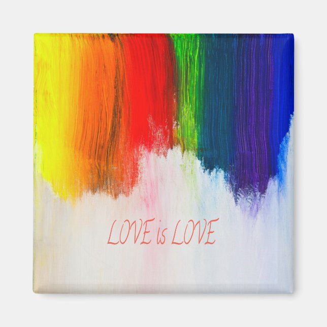 Aimant L'amour est l'amour Rainbow Pride LBGQT (Devant)