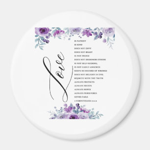 Aimant L'amour est patient, gentil, ne jalouse pas - Vers