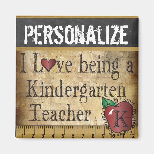 Aimant L'amour est un enseignant de maternelle (Devant)