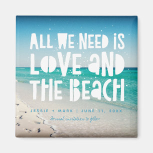 Aimant L'amour et la destination de la plage Sauvez la da
