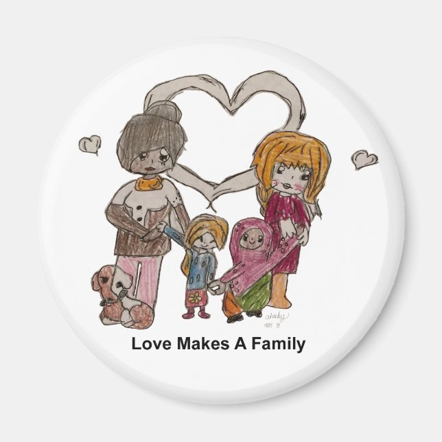 Aimant L'amour fait une famille par Ainsley—Magnet (Devant)