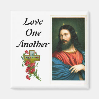 Aimant L'amour l'un l'autre avec Jésus Christ Image Magne