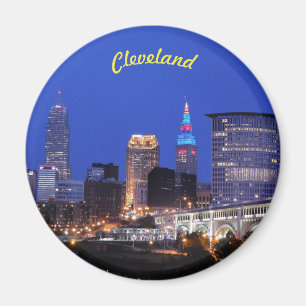 Aimant Lampe de nuit Cleveland (Vue sur la rivière)