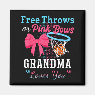 Aimant Lancers de basket ou noeuds papillon roses grand-m
