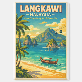 Aimant Langkawi Island, Malaysia, in a vibrant retro 