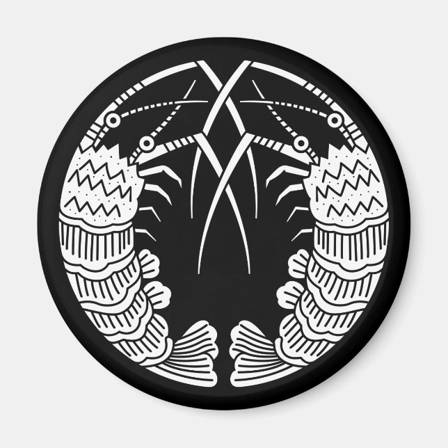 Aimant Langoustes épineuses de face (Devant)