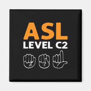 Aimant Langue des signes - Niveau C2. Langue des signes d