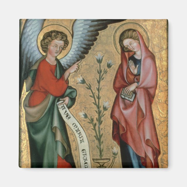 Aimant L'Annonciation, c.1330 (huile sur panneau) (Devant)