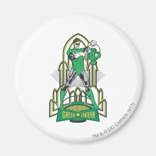 Aimant Lanterne verte avec lettres (Devant)