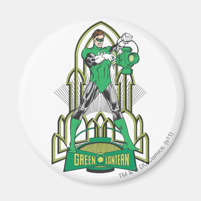 Aimant Lanterne verte avec lettres (Devant)