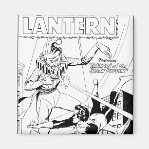Aimant Lanterne verte contre clown, noir et blanc
