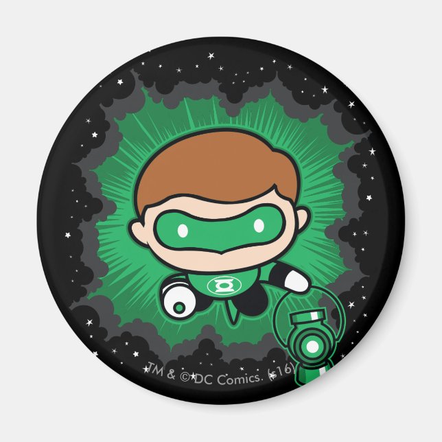 Aimant Lanterne verte de Chibi qui traverse l'espace (Devant)