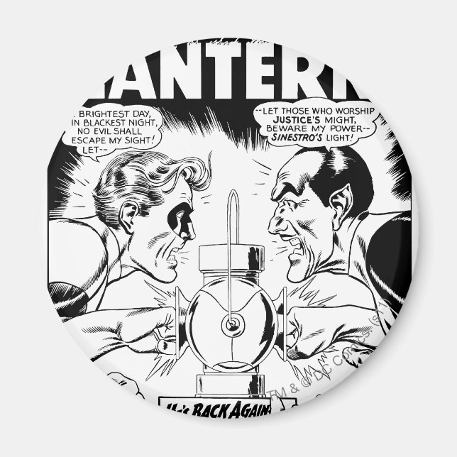 Aimant Lanterne verte vs Sinestro, noir et blanc (Devant)