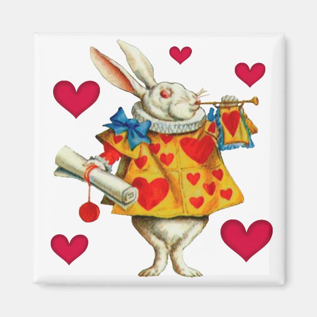 Aimant Lapin blanc 1 (Devant)