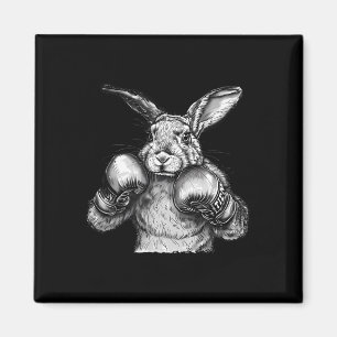 Aimant Lapin de boxe Gants de boxe Kickboxing Boxeur drôl