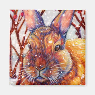 Aimant lapin de neige