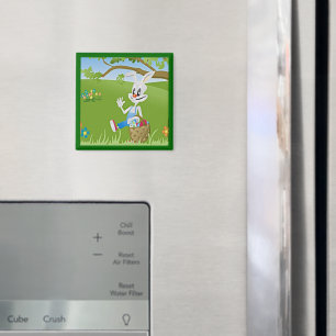 Aimant Lapin de Pâques avec oeufs