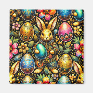 Aimant ~ Lapin de Pâques et Oeufs ~