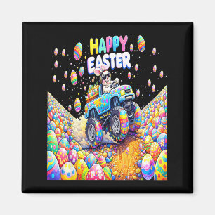 Aimant Lapin de Pâques heureux Monster Truck Œufs Garçons