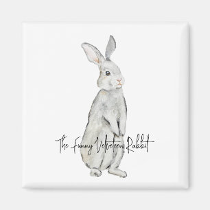 Aimant Lapin de velours drôle