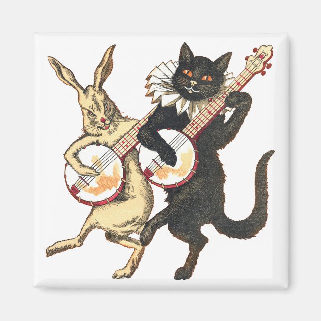 Aimant lapin et chat (Devant)