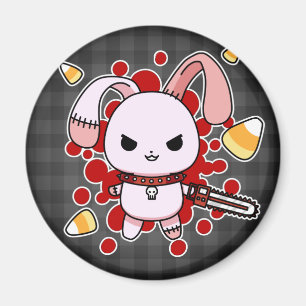 Aimant Lapin mauvais mignon de Kawaii avec la