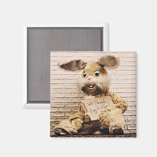 Aimant Lapin Mendiant, Costume De Lapin, Drôle Lapin De P (Recto/Verso)