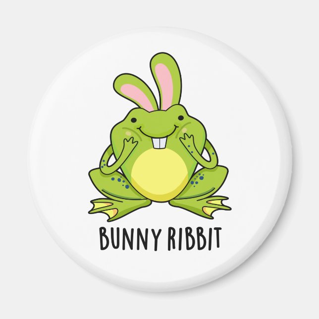 Aimant Lapin Ribbit Funny Lapin Frog Pun (Devant)