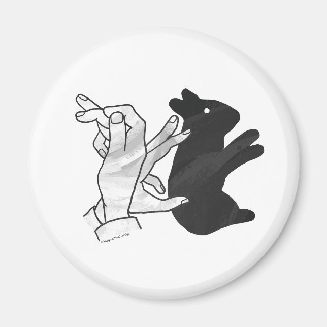 Aimant Lapin Silhouette Main (Devant)