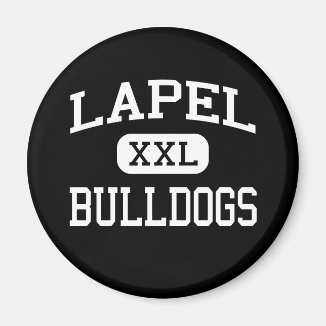 Aimant Lapon - Bulldogs - Lycée - Lapel Indiana (Devant)