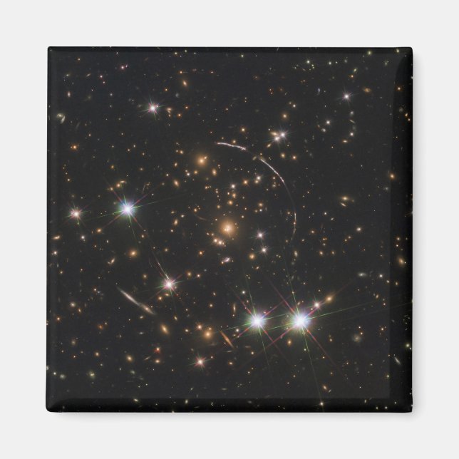 Aimant L'Arc Sunburst Dans Un Gros Cluster Galaxy (Devant)