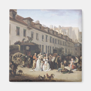 Aimant L'arrivée d'une diligence au terminus